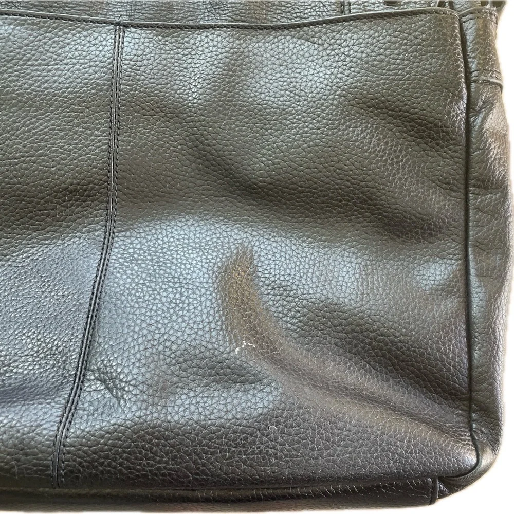 KENNETH COLE | Pebble Grain Leather Foldover Messenger Briefcase Crossbody Bag_11
